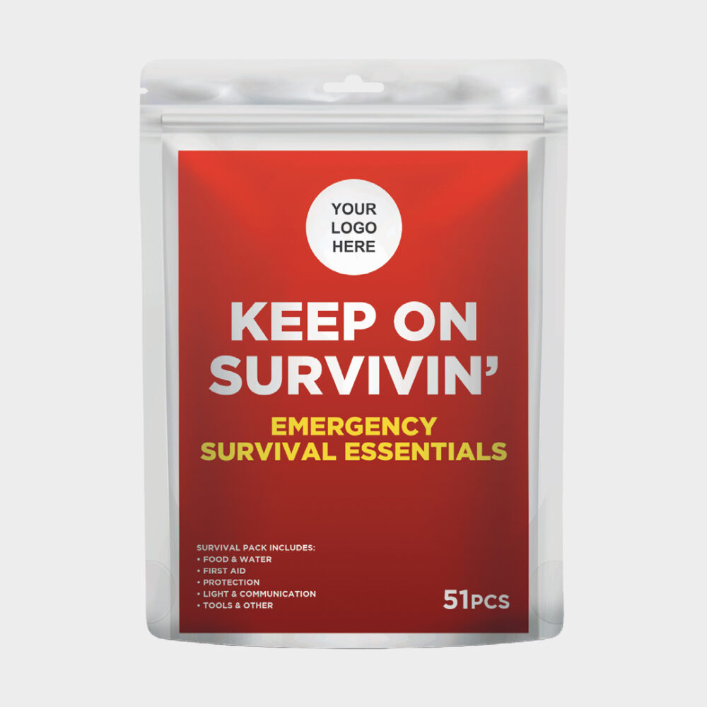 KEEP ON SURVIVIN’ EMERGENCY SURVIVAL ESSENTIALS 51 PCS